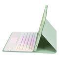 Samsung Galaxy Tab S10 Lite/S10 FE/S9 FE/S9 Bluetooth-tastaturveske - Lys grønn