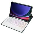 Samsung Galaxy Tab S10 Lite/S10 FE/S9 FE/S9 Bluetooth-tastaturveske - mørkegrønn