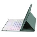 Samsung Galaxy Tab S10 Lite/S10 FE/S9 FE/S9 Bluetooth-tastaturveske - mørkegrønn