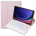 Samsung Galaxy Tab S10 Lite/S10 FE/S9 FE/S9 Bluetooth-tastaturveske - Rosa