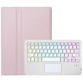 Samsung Galaxy Tab S10 Lite/S10 FE/S9 FE/S9 Bluetooth-tastaturveske - Rosa