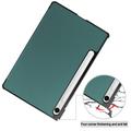 Samsung Galaxy Tab S10 Lite Tri-Fold Series Smart Folio-etui - svartgrønn