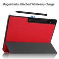 Samsung Galaxy Tab S10 Ultra Tri-Fold Series Smart Folio-deksel - Rød