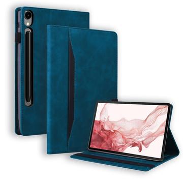 Samsung Galaxy Tab S11/S10 Lite/S10 FE/S9 FE/S9/S8/S7 Business Style Folio-etui - Blå