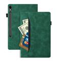 Samsung Galaxy Tab S11/S10 Lite/S10 FE/S9 FE/S9/S8/S7 Business Style Folio-etui - Grønn