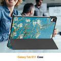 Samsung Galaxy Tab S11 Tri-Fold Series Smart Folio-etui - Hvit Blomster