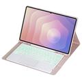 Samsung Galaxy Tab S11 Ultra Bluetooth-tastaturveske med berøringsplate - Rosa