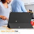Samsung Galaxy Tab S12 Ultra Tri-Fold Series Smart Folio-etui - svart