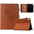 Samsung Galaxy Tab S12+ Butterfly Smart Folio-etui med kortlommer - brun