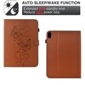 Samsung Galaxy Tab S12+ Butterfly Smart Folio-etui med kortlommer - brun