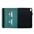 Samsung Galaxy Tab S12+ Butterfly Smart Folio-etui med kortlommer - grønn