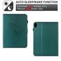 Samsung Galaxy Tab S12+ Butterfly Smart Folio-etui med kortlommer - grønn