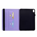 Samsung Galaxy Tab S12+ Butterfly Smart Folio-etui med kortlommer - Lilla