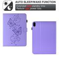 Samsung Galaxy Tab S12+ Butterfly Smart Folio-etui med kortlommer - Lilla
