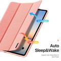 Samsung Galaxy Tab S12+ Dux Ducis Domo Tri-Fold Smart Folio-etui - Rosa