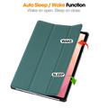 Samsung Galaxy Tab S12+ Tri-Fold Series Smart Folio-etui - svartgrønn