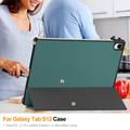 Samsung Galaxy Tab S12+ Tri-Fold Series Smart Folio-etui - svartgrønn