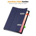 Samsung Galaxy Tab S12+ Tri-Fold Series Smart Folio-etui - mørkeblå