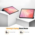 Samsung Galaxy Tab S12+ Tri-Fold Series Smart Folio-etui - mørkeblå