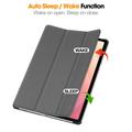 Samsung Galaxy Tab S12+ Tri-Fold Series Smart Folio-etui - Grå