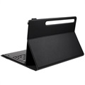 Samsung Galaxy Tab S7+/S7 FE/S8+ Etui med Bluetooth-tastatur - Svart