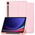 Samsung Galaxy Tab S9/S9 FE/S10 FE/S10 Lite Tech-Protect SmartCase Pen Tri-Fold Folio-deksel - Rosa