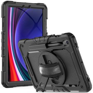 Samsung Galaxy Tab S9/S9 FE/S10 FE/S10 Lite Tech-Protect Solid360 Hybrid-deksel med stropp - Svart