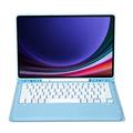 Samsung Galaxy Tab S9+ Etui med Bluetooth-tastatur (Åpen Emballasje - Tilfredsstillende) - Baby Blå
