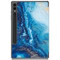 Samsung Galaxy Tab S9+ Tri-Fold Series Smart Folio-etui - Sjøbølge