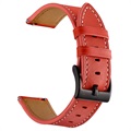 Samsung Galaxy Watch4/Watch4 Classic/Watch5/Watch6/Watch FE/Watch7 Lær Klokkereim - 20mm - Rød