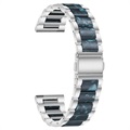 Samsung Galaxy Watch4/Watch4 Classic/Watch5/Watch6 Rustfritt Stål Belte - Mørkeblå / Sølv
