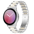Samsung Galaxy Watch4/Watch4 Classic Rustfritt Stål Belte - Perle Hvit / Sølv