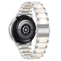 Samsung Galaxy Watch4/Watch4 Classic/Watch5/Watch6/Watch FE/Watch7 Rustfritt Stål Belte - Perle Hvit / Sølv