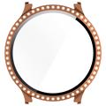 Samsung Galaxy Watch7 Rhinestone Dekorative Deksel med Skjermbeskytter - 44mm - Roségull