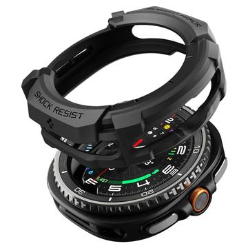 Samsung Galaxy Watch8 Classic Spigen Rugged Armor TPU-deksel - 46mm - Svart