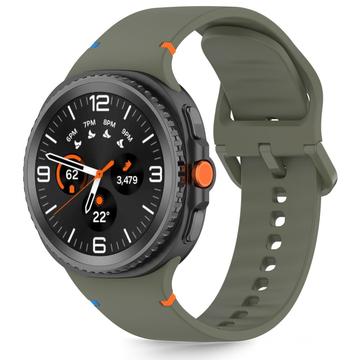 Samsung Galaxy Watch8/Watch8 Classic Tech-Protect silikonrem - 40mm/44mm/46mm - Armégrønn