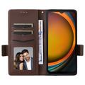 Samsung Galaxy XCover7 Pro Lommebok-deksel med Magnetisk Lukning - brun
