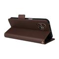 Samsung Galaxy XCover7 Pro Lommebok-deksel med Magnetisk Lukning - brun
