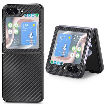 Samsung Galaxy Z Flip5 Hybrid-deksel - Carbon Fiber - Svart