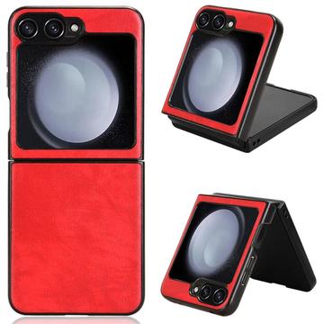 Samsung Galaxy Z Flip6/Z Flip7 FE Belagt Plast Deksel - Rød