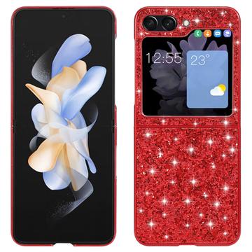 Samsung Galaxy Z Flip6/Z Flip7 FE Glitter Series Hybrid-deksel - Rød