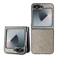 Samsung Galaxy Z Flip6/Z Flip7 FE Guess Glitter Flakes Metal Logo Hybrid-deksel - Gull