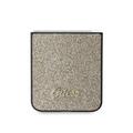 Samsung Galaxy Z Flip6/Z Flip7 FE Guess Glitter Flakes Metal Logo Hybrid-deksel - Gull
