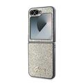 Samsung Galaxy Z Flip6/Z Flip7 FE Guess Glitter Flakes Metal Logo Hybrid-deksel - Gull
