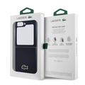 Samsung Galaxy Z Flip6/Z Flip7 Lacoste Iconic Petit Pique Woven Logo-deksel - svart