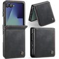Samsung Galaxy Z Flip7 Caseme 033 Lommebok-etui med kalvestruktur og RFID-blokkering