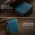 Samsung Galaxy Z Flip7 Caseme 033 Lommebok-etui med kalvestruktur og RFID-blokkering - Grønn