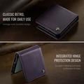 Samsung Galaxy Z Flip7 Caseme 033 Lommebok-etui med kalvestruktur og RFID-blokkering - Lilla