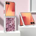 Samsung Galaxy Z Flip7 Glitter Quicksand TPU-deksel - Rosegullhjerter