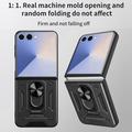 Samsung Galaxy Z Flip7 Hybrid-deksel med Roterende Ring med Kameraskjold - Svart